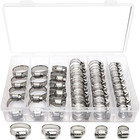 40 Piece Stainless Steel Tube Clamp Kit Adjustable American Style Hose Clips