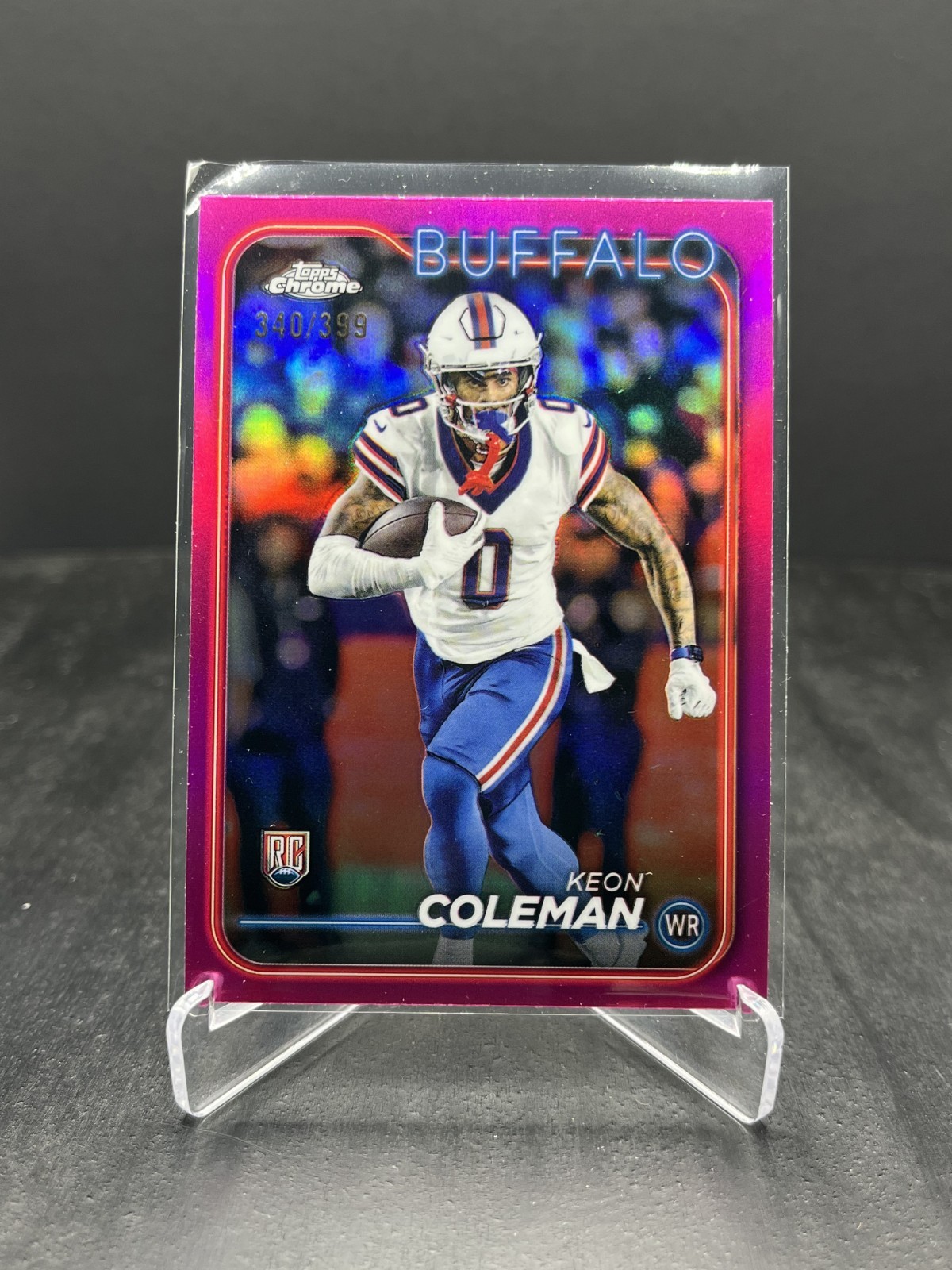 2024 Topps Chrome Football Keon Coleman RC Rookie Magenta 340/399 #209