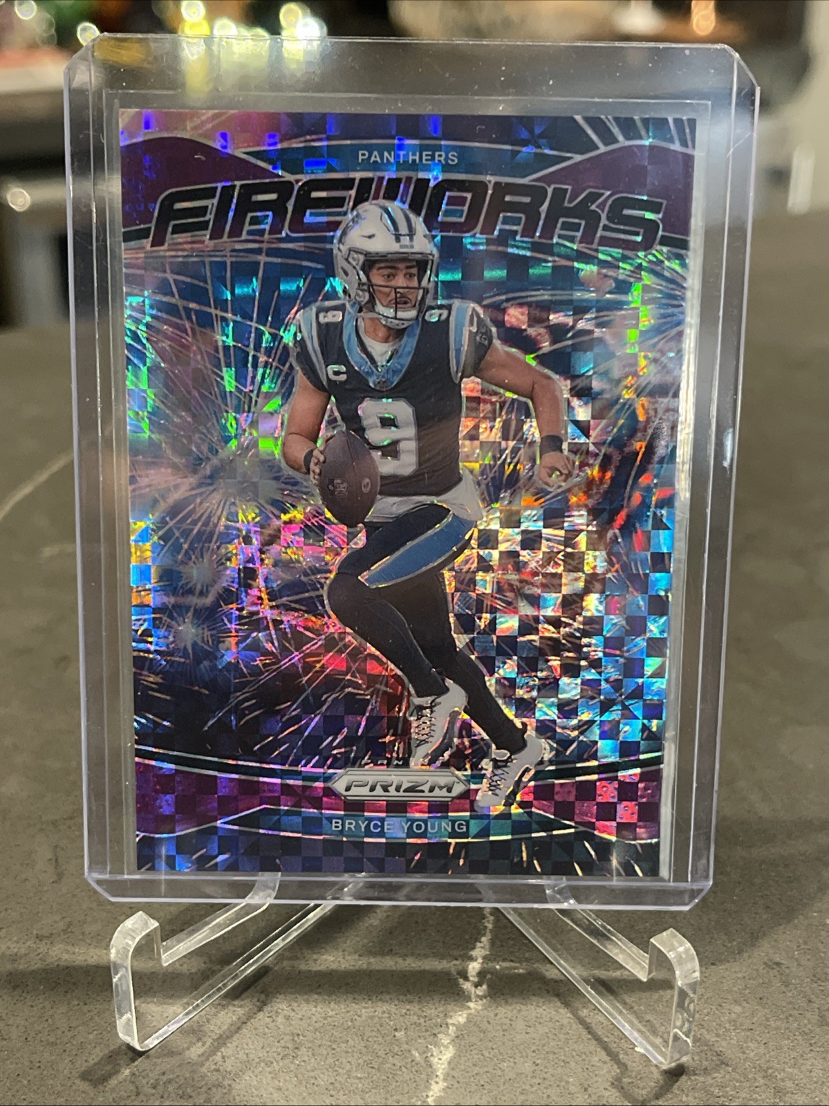 2024 Panini Prizm - Fireworks Bryce Young #14 Purple Power Prizm /49