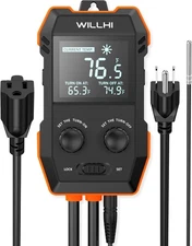 WH2408 Temperature Controller 10A 1200W Digital Thermostat Outlet Plug-In Switch