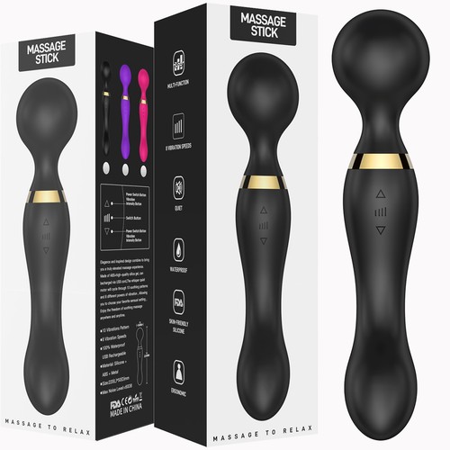 Massaggiatori Personali Magici Vibranti Multi Velocità Bacchetta Massaggio Corpo Ricaricabile - Foto 2 di 27