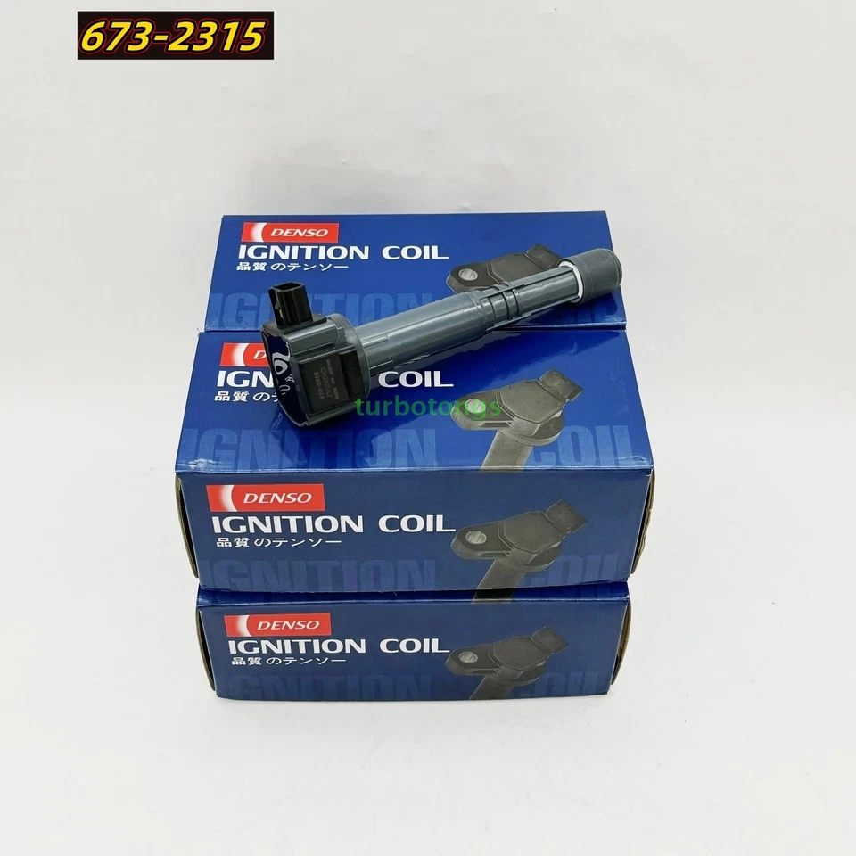 4Pcs Denso Ignition Coil 673-2315 for Honda Accord CR-V Acura 2.4L 30520-5A2-A01 Foto 2 de 4