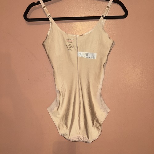 Spanx Assets Luxe Lean Open Bust Slimming Bodysuit SMALL Dusty Rose New NWOT - Picture 9 of 12