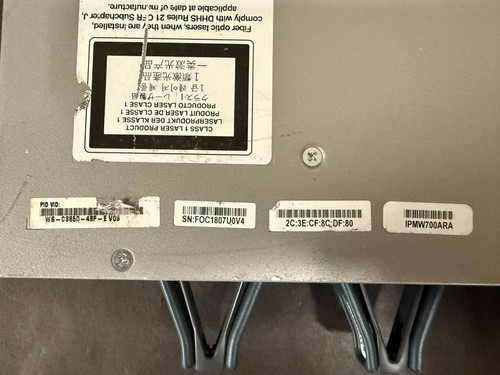 Cisco WS-C3850-48F-E 48 Port PoE+ Gigabit  Switch w/ C3850-NM-4-10G - Picture 3 of 7