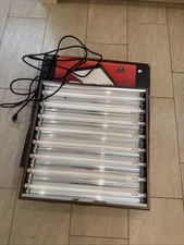 HYDROFARM T5 FLP28 High Output Flourescent Grow Light System 120v 192W 2’ 8-Tube