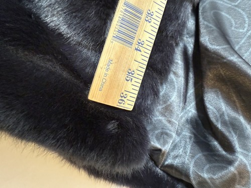 Victoria’s Secret Fashion Show Sport Black Faux Fur Long Coat Jacket Size S NWT - Picture 7 of 8