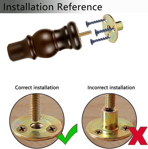 6 Inch Wood Legs Predrilled M8 Bolt Turned round Bun Feet Wooden Furniture Legs  - Picture 6 of 12