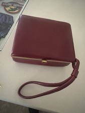 Vintage Burgundy Purse With Mirror
