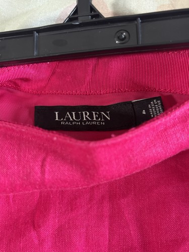 NWT Lauren Ralph Lauren Women's Ombre Linen Blend A-line Mid Skirt Size 4 - Picture 7 of 8