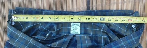 Brooks Brothers Hemd Knopfleiste Baumwolle Tartan kariert Regent grün marine Büro L - Bild 10 von 10