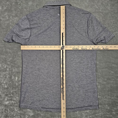 Lululemon Polo Shirt Mens Medium Athletic Golf Performance Short Sleeve Stretch - Picture 4 of 7