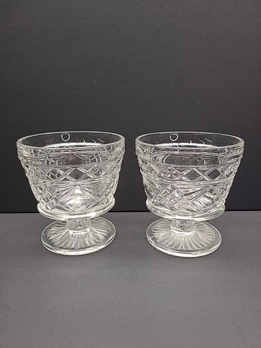 Vintage  Hazel Atlas "Big Top Peanut Butter" Dessert Cups (set of 2) - Picture 1 of 6