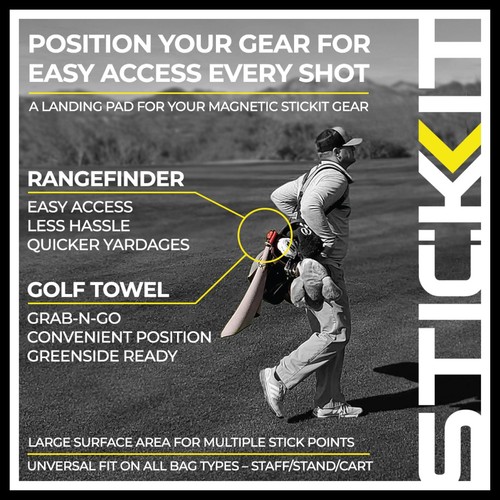 Magnetic Golf Bag Landing Pad I Metal Bag Clip for Quick and Easy Use of Magn... - Picture 6 of 6