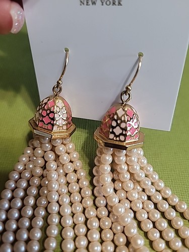 KATE SPADE NY PINK RAMBLING ROSES LANTERN DROP EARRINGS - Picture 6 of 7