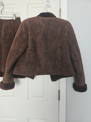 Real Sheepskin Jacket And Skirt Set Size S/M - Picture 9 of 20