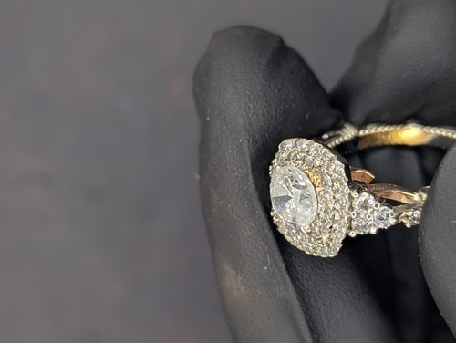 18 Karat Rosé- und Weißgold Verlobungsring (Größe 6) - Bild 8 von 11