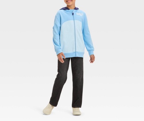Bluey Kids Boys Zip-Up Sweatshirt - Light Blue for Ultimate Comfort - XS NWT - Picture 6 of 6