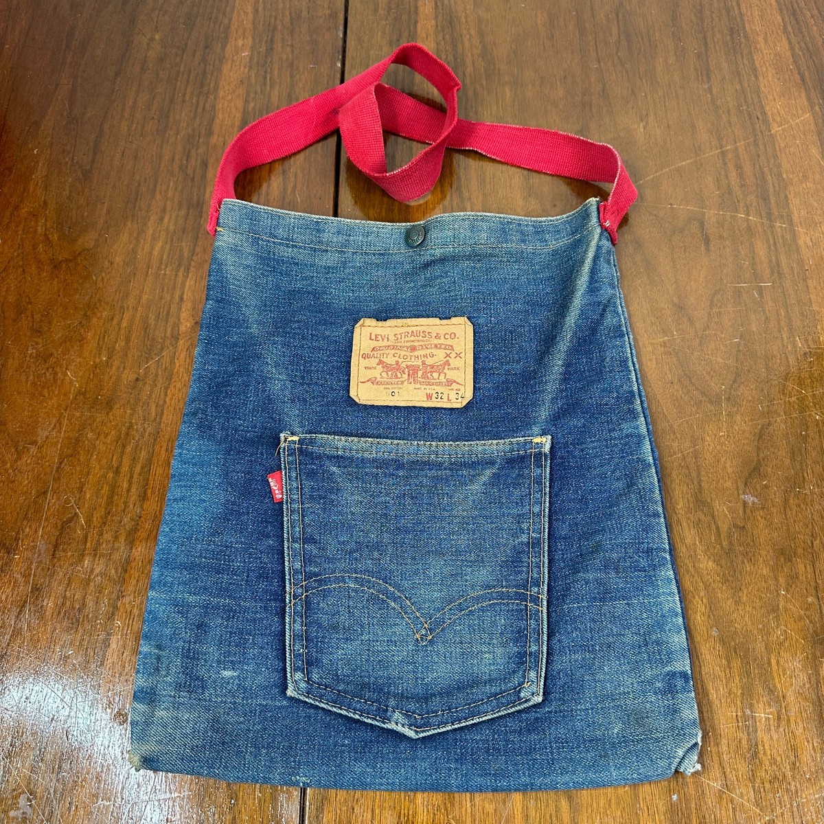 Vintage Levis 501 Big E 60s 70s Now! Denim Tote Bag Purse