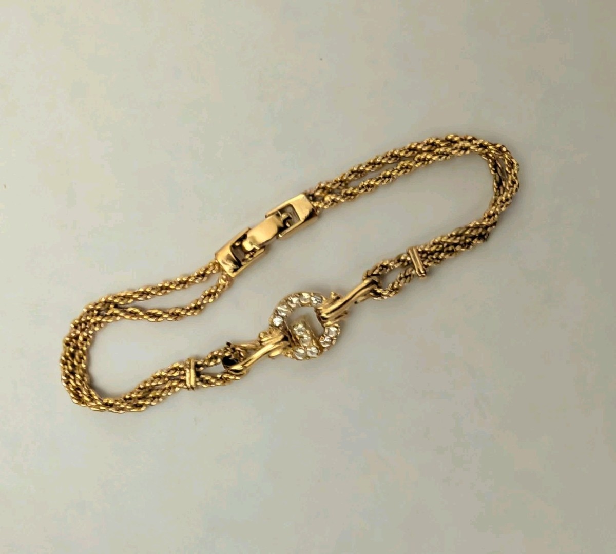 Vintage Givenchy G-Logo Double Chain Gold-Plated Bracelet | eBay