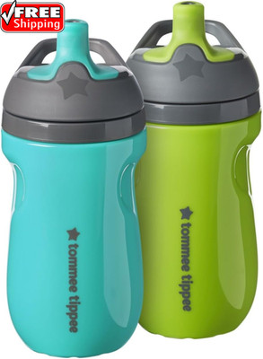 Toddler Sippy Cup, Sporty Spout, 1-3 Years, Insulated | Pack of 2, 9Oz, No Spill