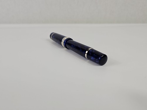 Delta Dolce Vita Oversize Demostrator Blue Fountain Pen 925 Sterling (Steel Nib) - Picture 7 of 21