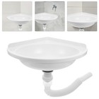 Sink For Bathroom: Wall Hung Sink - Triangle Shaped Corner Basin - Wall-Mount