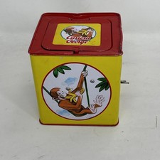 Vintage Schylling Classic Curious George Musical Jack in the Box Toy 1995