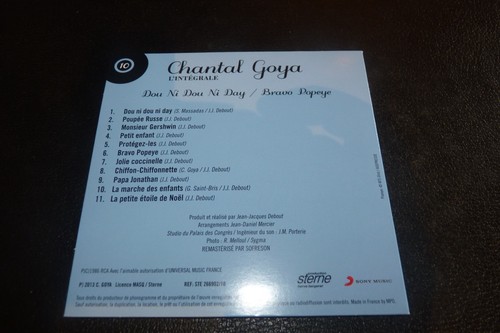 CD NEUF "CHANTAL GOYA : DOU NI DOU NI DAY / BRAVO POPEYE" - Picture 2 of 2