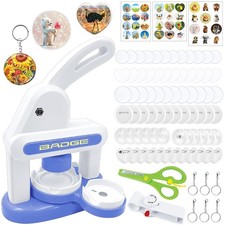 Button Maker Machine 2025 70Pack Pin Maker Kit DIY Magnet Badge Punch Press with