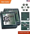 Durable 2-Pack Green Tarps, 10' x 12' - Dustproof & Waterproof Outdoor Cover