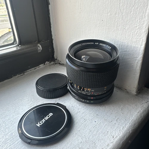 Konica Hexanon AR 35mm f2.8 Manual Focus Lens for AR Mount - Read
