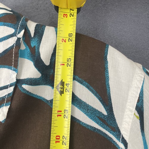 Chico’s Artsy Choco Weiß Blumen Knopfleiste Top Langarm Baumwolle Gr. 2 M L - Bild 4 von 5