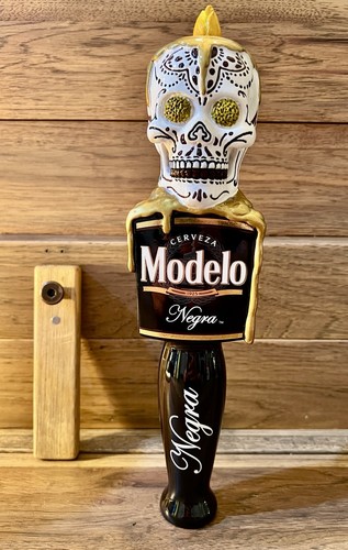 Negra Modelo Especial Day Of The Dead Sugar Skull Draft beer tap handle 11” - Picture 3 of 6