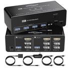 DEMEXBOOK HDMI DisplayPort KVM Switch 3 Monitors 2 Computers 8K@60Hz, 4K@144H...
