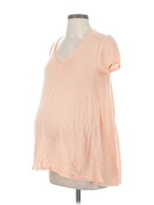 A Pea in the Pod Women Pink Short Sleeve T-Shirt XS Maternity