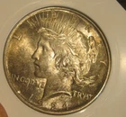 1924 Peace Silver Dollar - UNC, toned on both sides, 5358