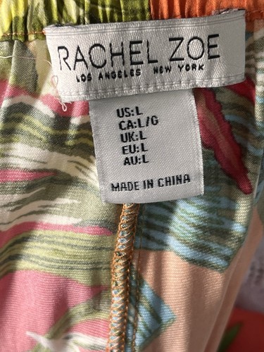 Rachel Zoe Damen Hose Large Tropical Parrot Print Wide Leg Gummibund - Bild 6 von 9