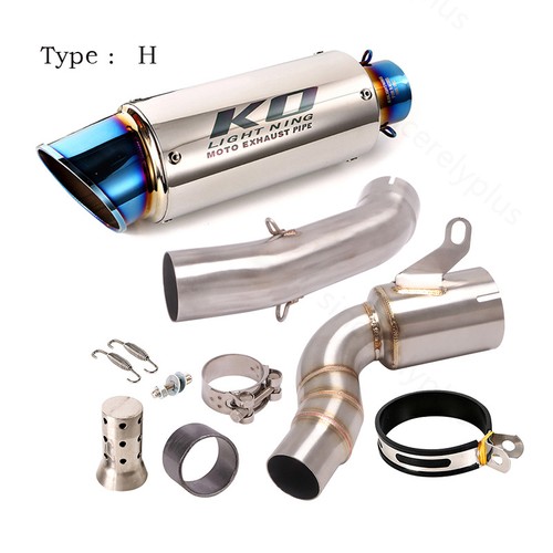 Modified Exhaust System Mid Pipe Black Mufflers For Duke 250 390 RC390 2021-2023 - Picture 9 of 18