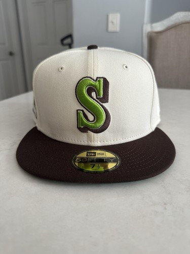 7 1/2 Hat Club Ambassador Seattle Mariners New Era Matcha White Brown IN HAND - Picture 2 of 8