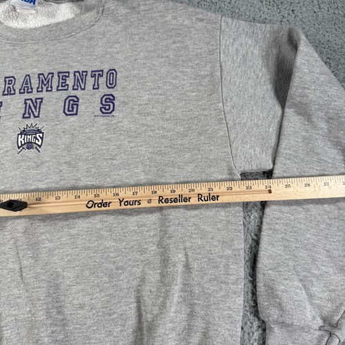 Felpa vintage Sacramento Kings uomo grande grigia NBA basket girocollo anni 90 - Foto 11 di 13