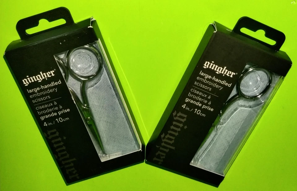 (2) TWO GINGHER LARGE HANDLED EMBROIDERY SCISSORS 3.5 IN.~BRAND NEW~BID@$9.99 - Image 3 of 4