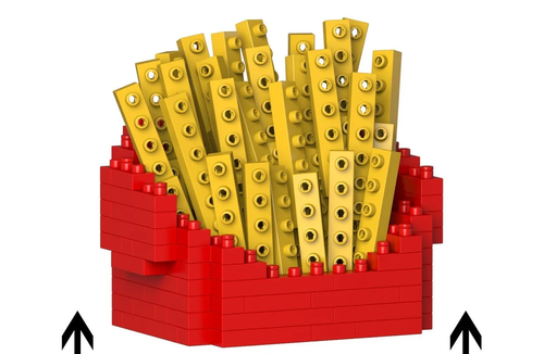 Bloques de construcción de comida rápida realistas papas fritas juguetes de construcción juegos para adultos - Imagen 4 de 6