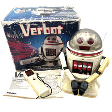 Vintage 1983 TOMY VERBOT 5401 Voice Command Robot With Remote Box Not Working