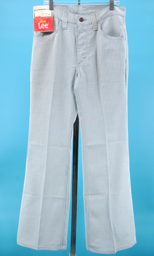 Vintage Damen 70er hellblau & weiß Gingham Lady Lee High Waist Hose Gr. 29 1970s - Bild 4 von 20