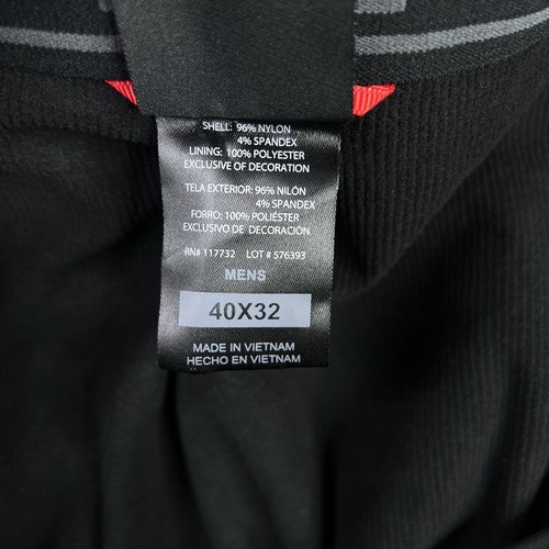 Pantalones forrados de lana Gerry Venture para hombre 40 X 32 (30) negros elásticos cómodos carga - Imagen 3 de 11