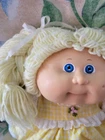 Vintage Cabbage Patch White Girl Doll W Blonde Hair 1986 W Dress Blue Eyes. Shoe