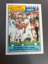 1987 Topps #6 Dan Marino Record Breaker Miami Dolphins