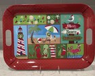Tropical Christmas Flamingo Large Serving Platter Tray 18.5” X 13” Melamine NEW