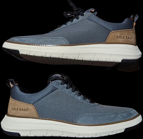 Cole Haan Mens Derby Sneaker Grand Remix Gray Magnet British Tan 9 US Free Post - Picture 3 of 20