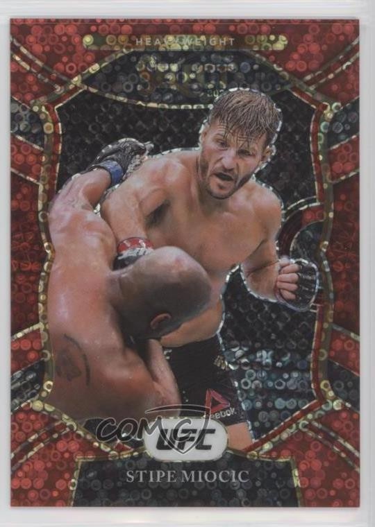 2021 Panini Select UFC Concourse Red Disco Prizm 66/199 Stipe Miocic #61 6q5